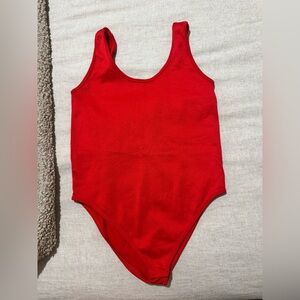 🌙 3 for $20🌙PRIMARK ribbed red bodysuit - L/XL